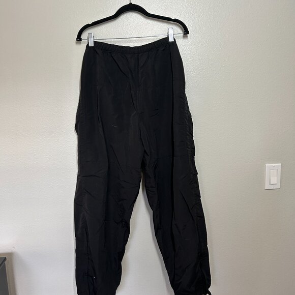 MEN’S JWOD SKILCRAFT PANTS NYLON ZIP ANKLE ARMY BLACK DRAWSTRING SIZE L - Picture 1 of 6